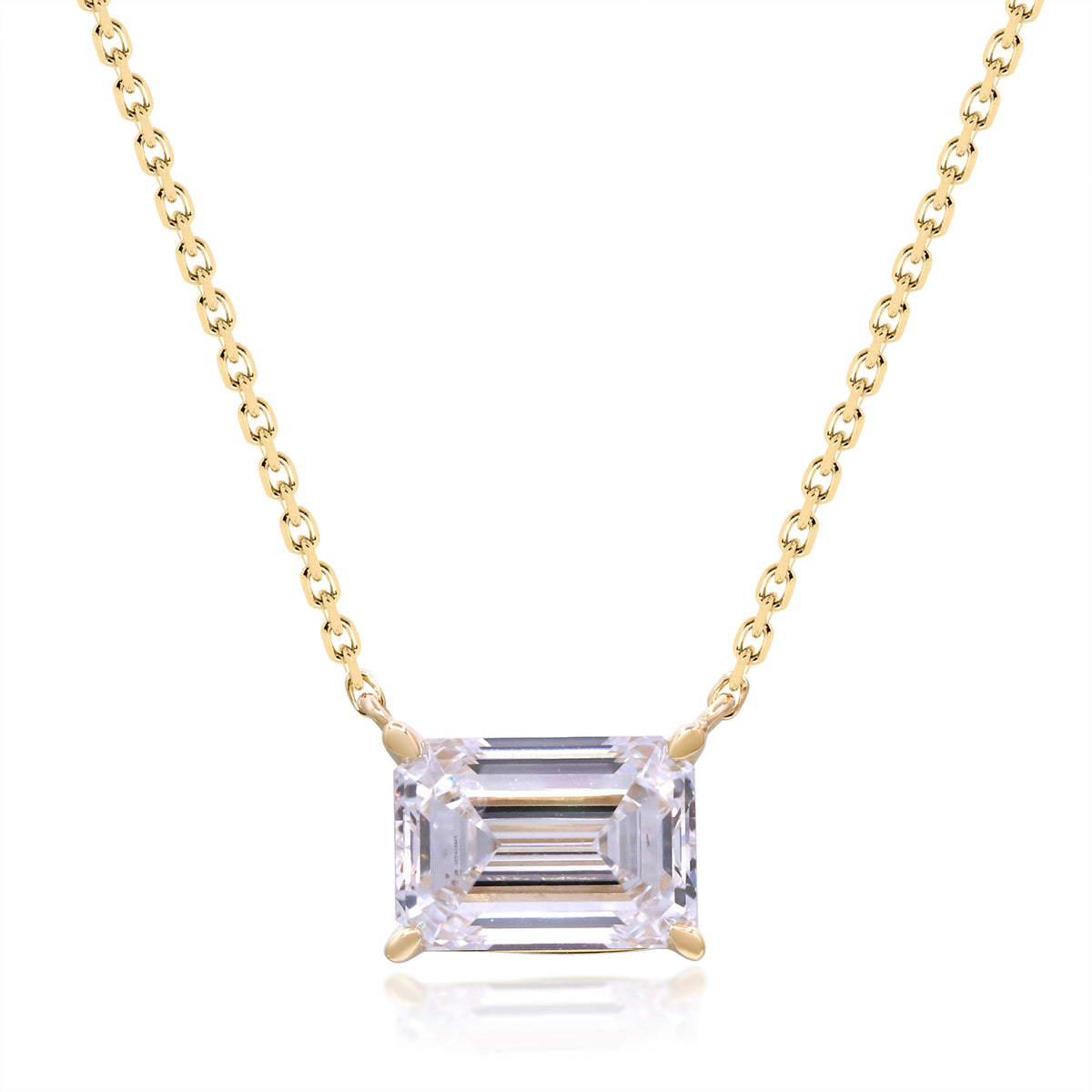 myGemma 2.12 ctw Yellow Gold Lab Grown Diamond Necklace fv