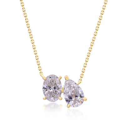 myGemma 2.09 ctw Yellow Gold Lab Grown Diamond Necklace fv