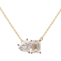 myGemma 2.28 ctw Yellow Gold Lab Grown Diamond Necklace fv