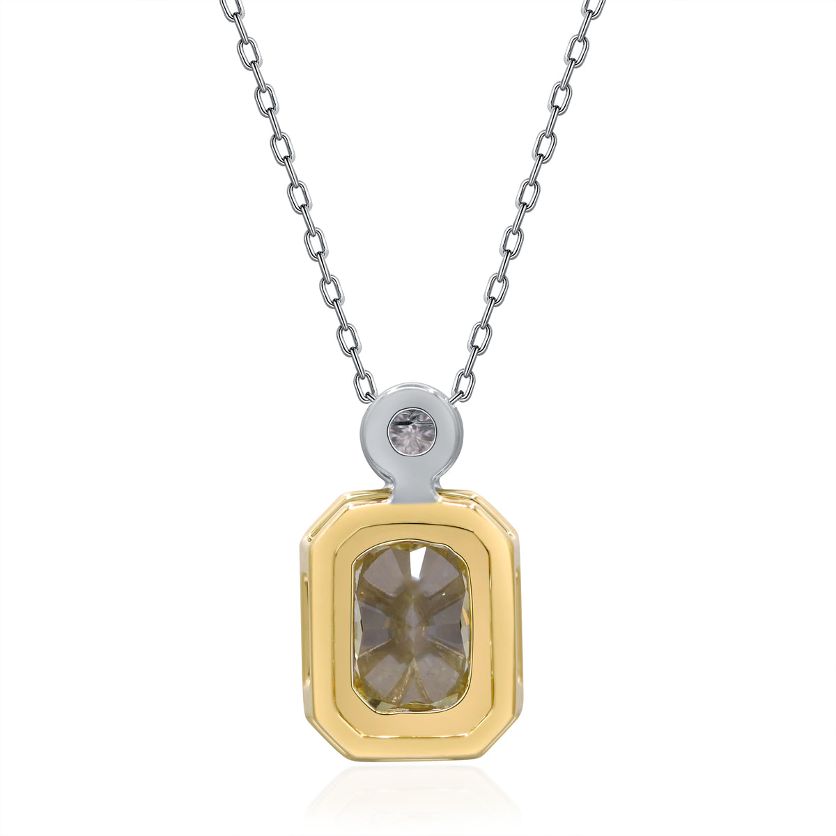 myGemma 1.34 ctw White Gold & Yellow Gold Lab Grown Diamond Pendant 3