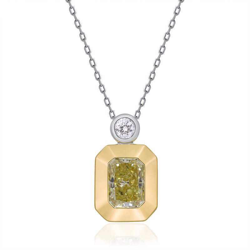 myGemma 1.34 ctw White Gold & Yellow Gold Lab Grown Diamond Pendant fv
