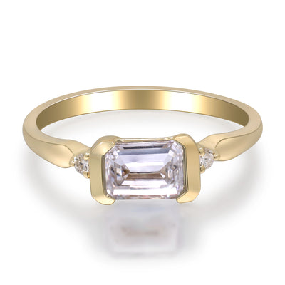 myGemma 1.11 ctw Yellow Gold Lab Grown Diamond Ring fv