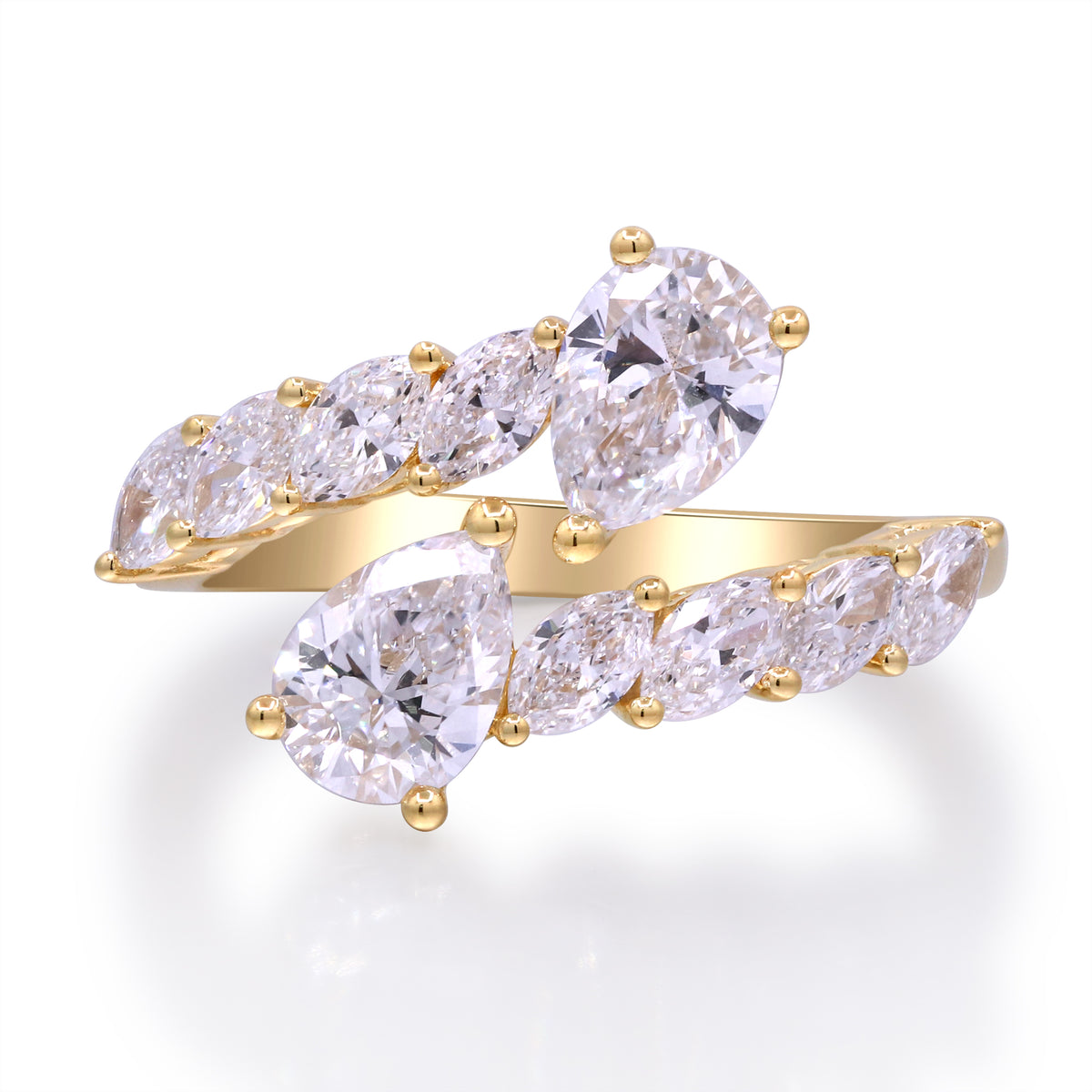 myGemma 2.13 ctw Yellow Gold Lab Grown Diamond Ring fv