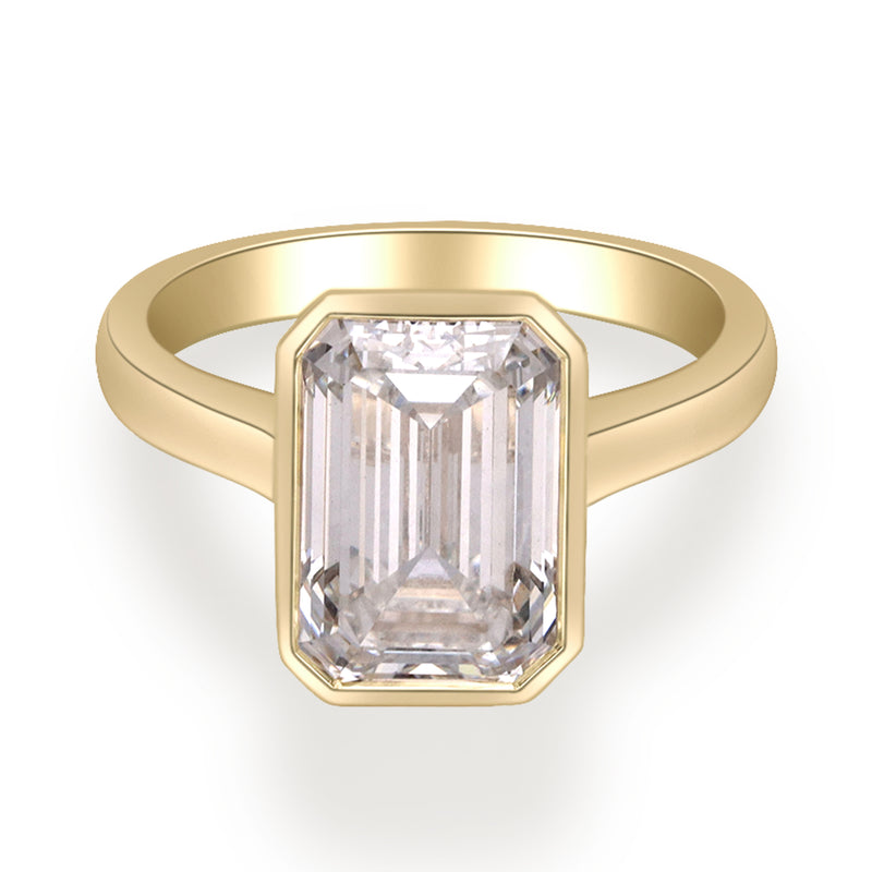 myGemma 3.1 ctw Yellow Gold Lab Grown Diamond Engagement Ring fv