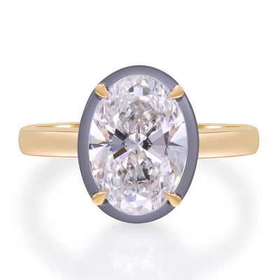 myGemma 3.02 ctw Yellow Gold Lab Grown Diamond Engagement Ring fv