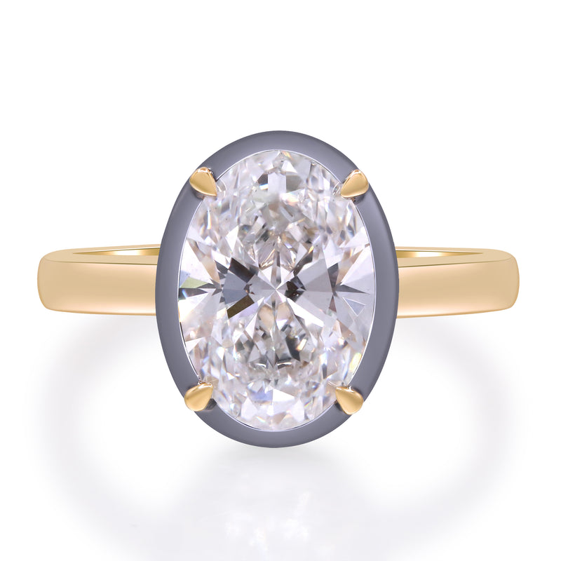 myGemma 3.02 ctw Yellow Gold Lab Grown Diamond Engagement Ring fv