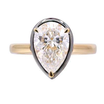 myGemma 3.01 ctw Yellow Gold Lab Grown Diamond Engagement Ring fv