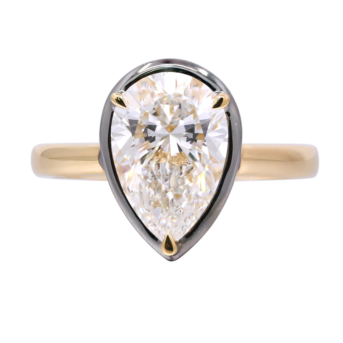 myGemma 3.01 ctw Yellow Gold Lab Grown Diamond Engagement Ring fv