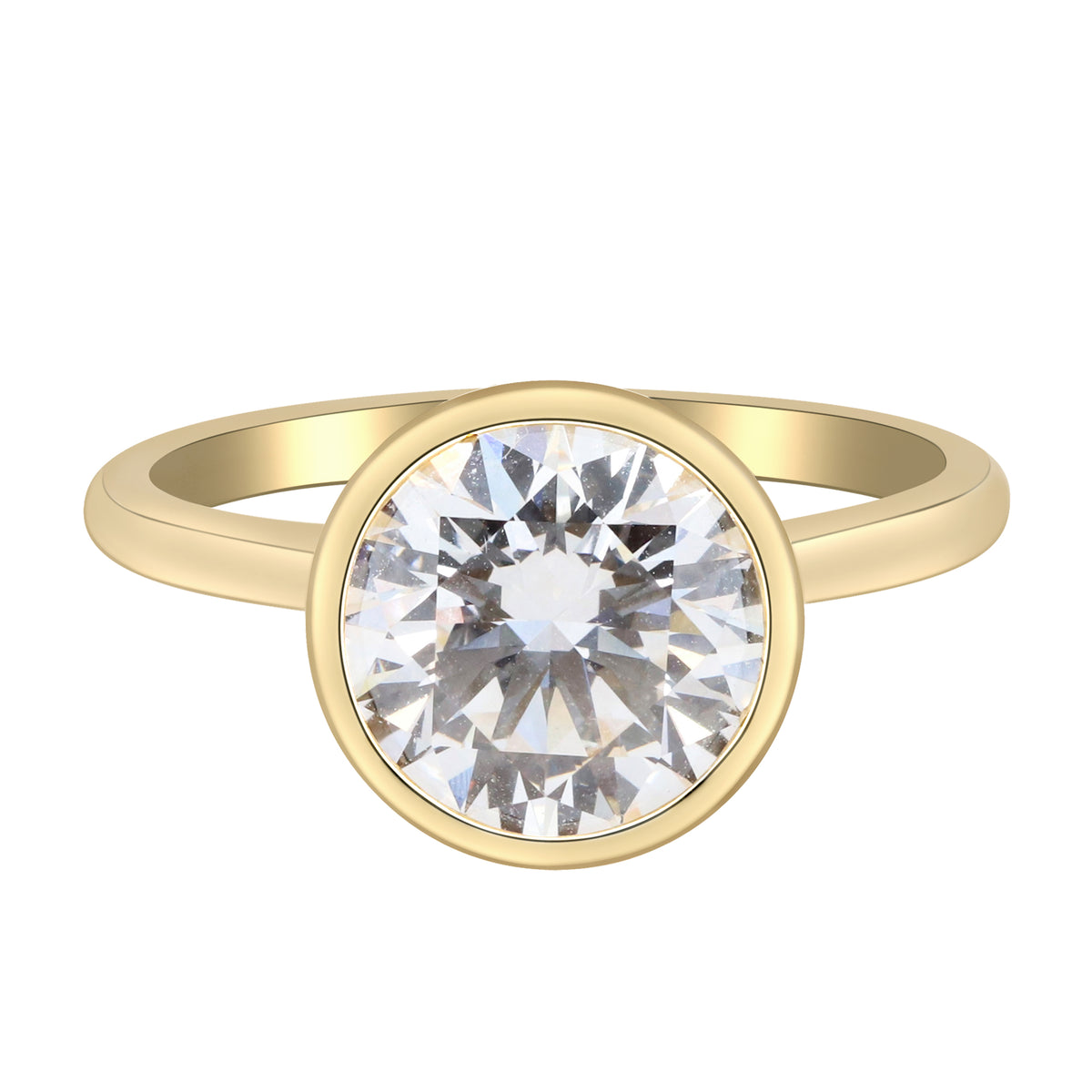myGemma 5.09 ctw Yellow Gold Lab Grown Diamond Engagement Ring fv