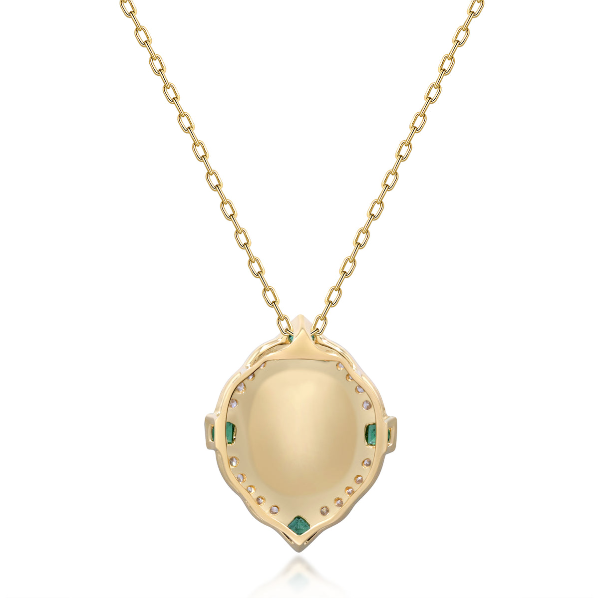 myGemma Yellow Gold Turquoise and Diamond Pendant 3