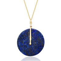 myGemma Yellow Gold Lapis and Diamond Pendant 2