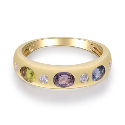 myGemma Yellow Gold Sapphire and Diamond Ring fv