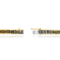 myGemma Yellow Gold Sapphire Rainbow Tennis Bracelet 3