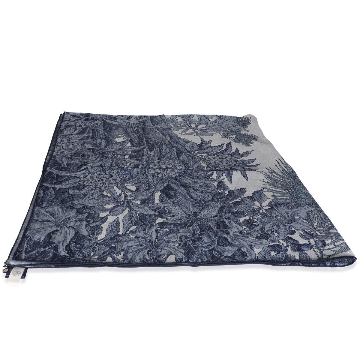 Hermès Gris Chine Marine Cashmere Silk All'Orto Botanico di Palermo Shawl 140 2