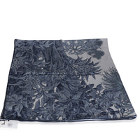 Hermès Gris Chine Marine Cashmere Silk All'Orto Botanico di Palermo Shawl 140 5