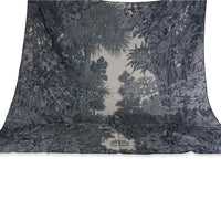 Hermès Gris Chine Marine Cashmere Silk All'Orto Botanico di Palermo Shawl 140 fv