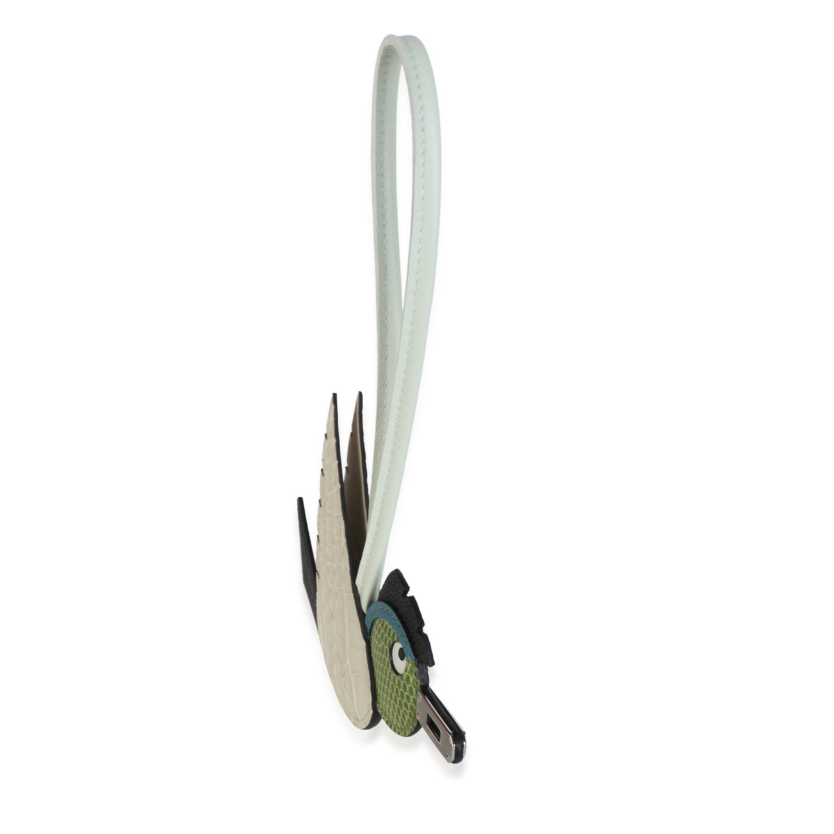 Hermès Beton Black Pelouse Vert Fizz Matte Alligator Chevre Lizard Birdy Charm 2