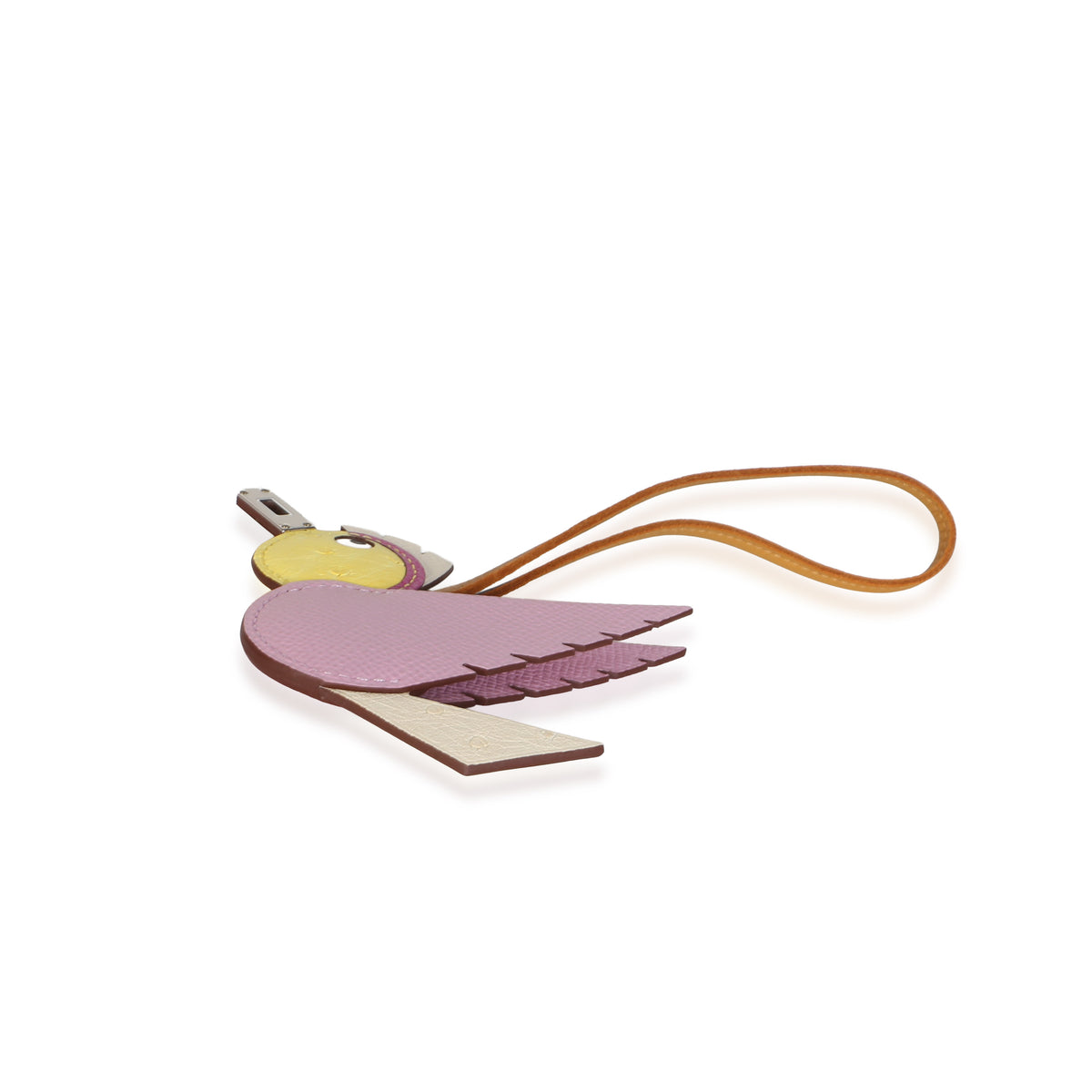 Hermès Mauve Sylvestre Nata Jaune Sesame Ostrich Epsom Swift Birdy Charm 6