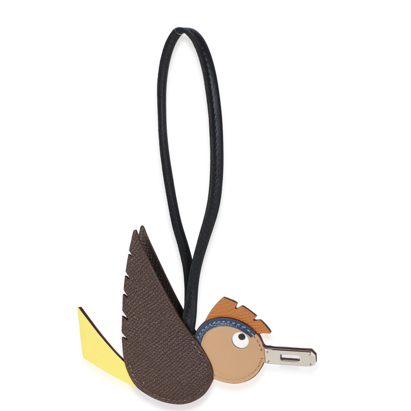 Hermès Chocolat Lime Deep Bleu Gold Noir Epsom Mysore Swift Milo Birdy Charm fv