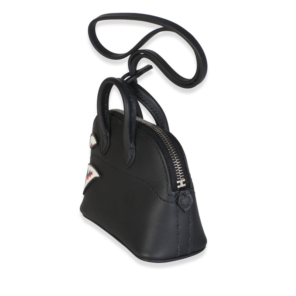 Hermès Black Swift Mini Bolide Shark Bag Charm 2