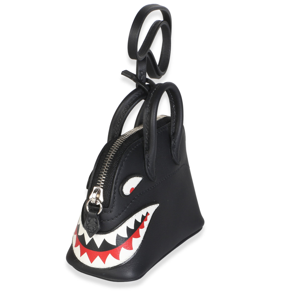Hermès Black Swift Mini Bolide Shark Bag Charm 3