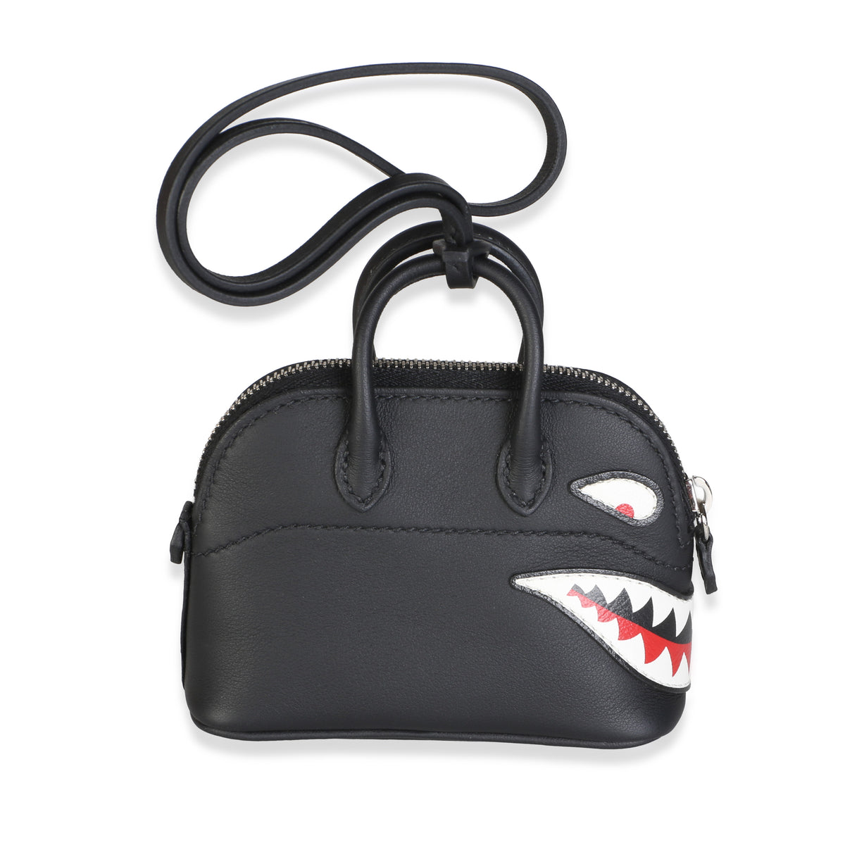 Hermès Black Swift Mini Bolide Shark Bag Charm 4