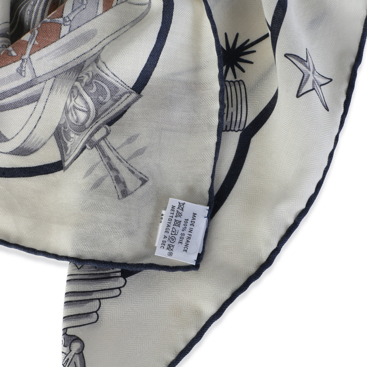 Hermès Blanc Bleu Marine Beige Rose Silk Cashmere Chorus Stellarum Shawl 140 3