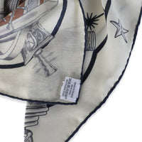 Hermès Blanc Bleu Marine Beige Rose Silk Cashmere Chorus Stellarum Shawl 140 3