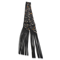 Hermès Noir Beige Dore Orange Silk Red Berries Fringe Twilly 2