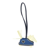 Hermès Jaune Milton Bleu Nuit Bleu Tie Milo Lambskin Rodeo Robeo Coeur Charm PM 3