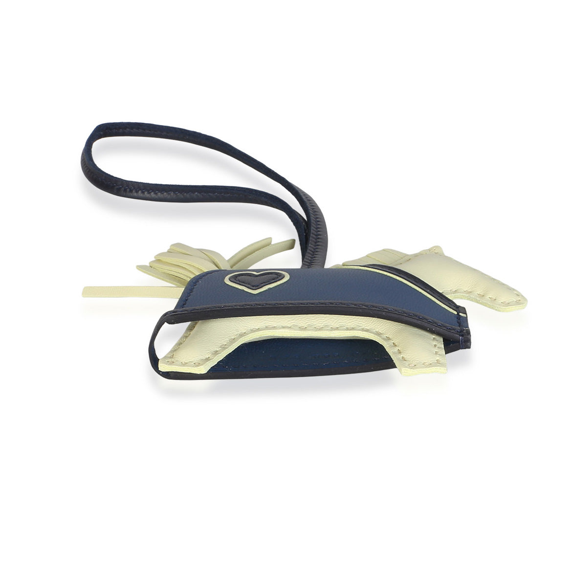 Hermès Jaune Milton Bleu Nuit Bleu Tie Milo Lambskin Rodeo Robeo Coeur Charm PM 5