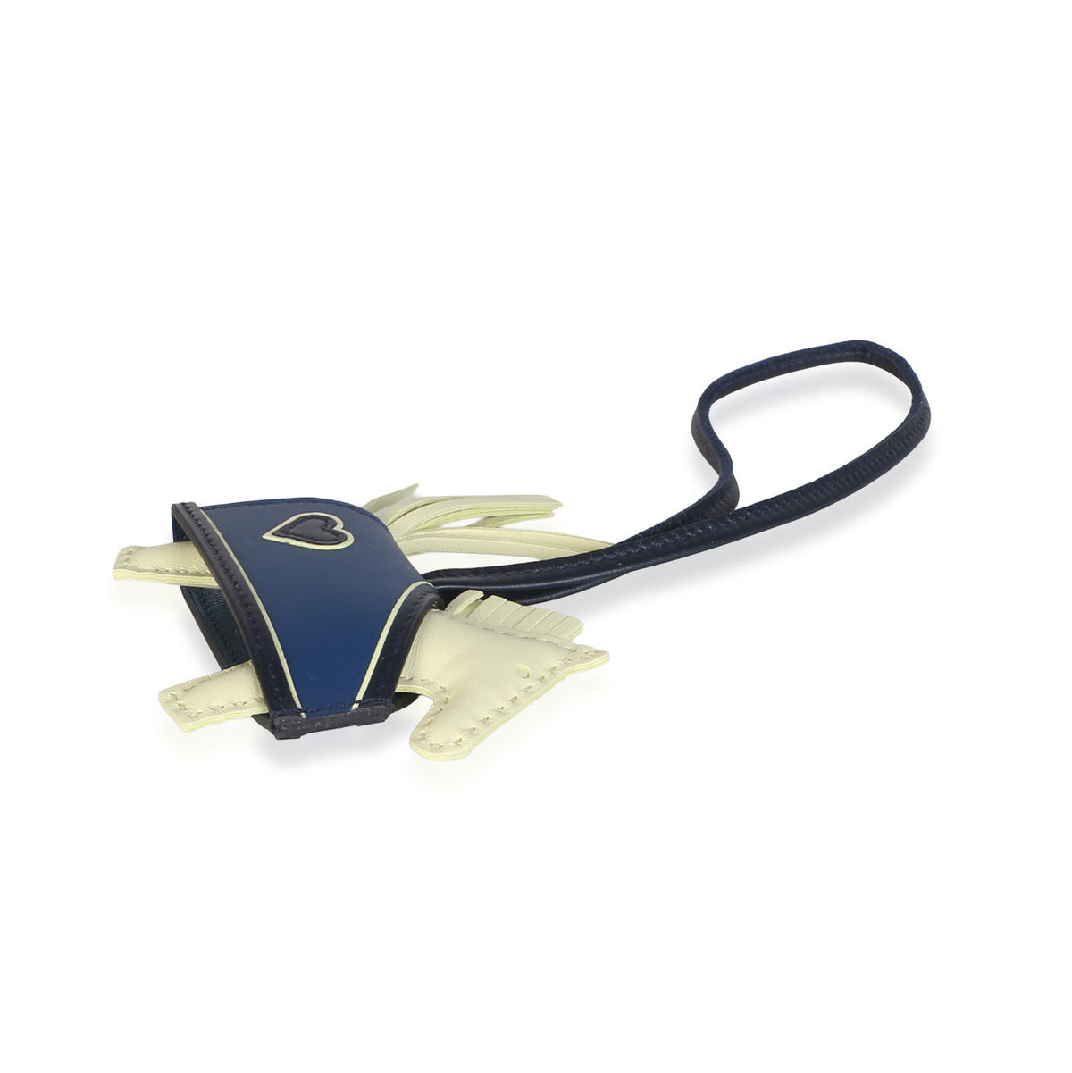 Hermès Jaune Milton Bleu Nuit Bleu Tie Milo Lambskin Rodeo Robeo Coeur Charm PM 6