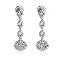 myGemma Oliva Triple Halo Pear Shape Drop Earrings in 18K White Gold 1.89 Ctw fv