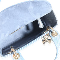 Christian Dior Blue Ombre Lizard Mini Lady Dior Handbag ad1