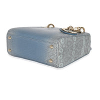 Christian Dior Blue Ombre Lizard Mini Lady Dior Handbag box