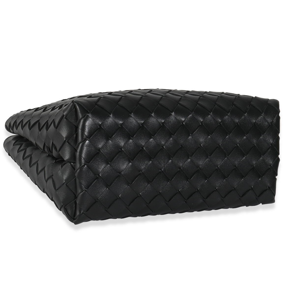 Bottega Veneta Black Nappa Intrecciato Small Andiamo With Chain Handbag av