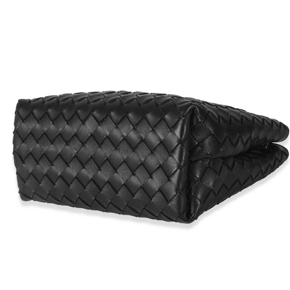 Bottega Veneta Black Nappa Intrecciato Small Andiamo With Chain Handbag clasp