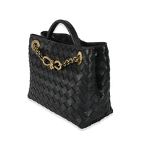 Bottega Veneta Black Nappa Intrecciato Small Andiamo With Chain Handbag sv