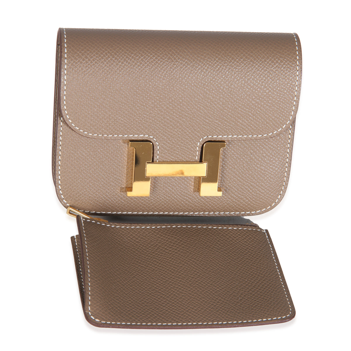 Hermès Etoupe Epsom Constance Slim Wallet GHW Wallet ad1