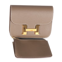 Hermès Etoupe Epsom Constance Slim Wallet GHW Wallet ad1