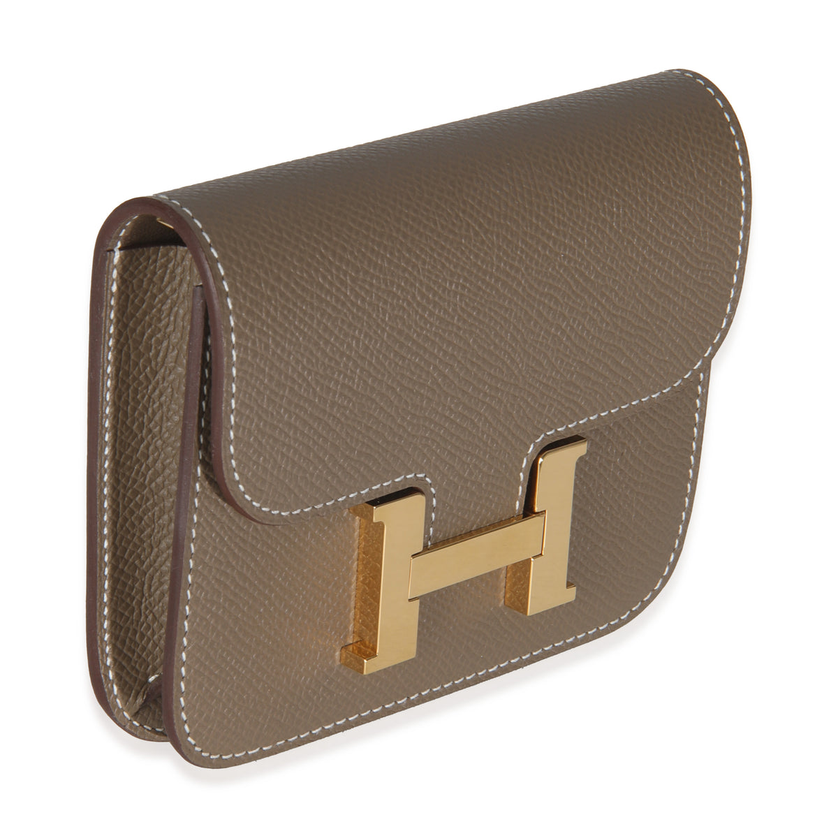 Hermès Etoupe Epsom Constance Slim Wallet GHW Wallet pv