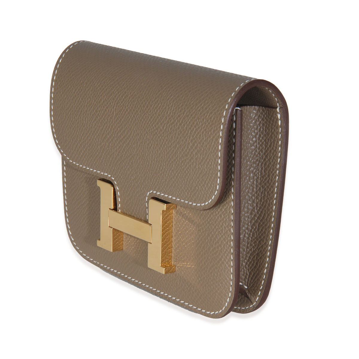 Hermès Etoupe Epsom Constance Slim Wallet GHW Wallet sv