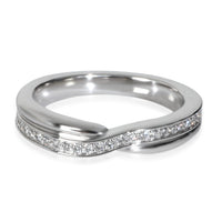 Harry Winston Platinum Diamond Tryst Single Row Pave Diamond Band fv