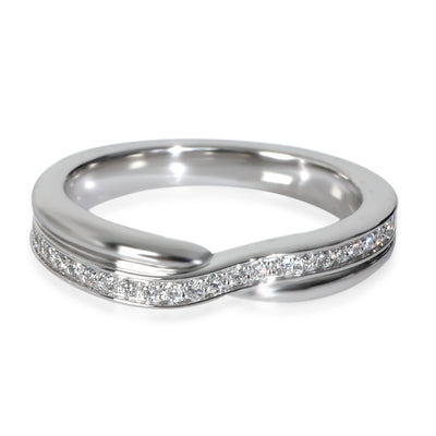 Harry Winston Platinum Diamond Tryst Single Row Pave Diamond Band fv