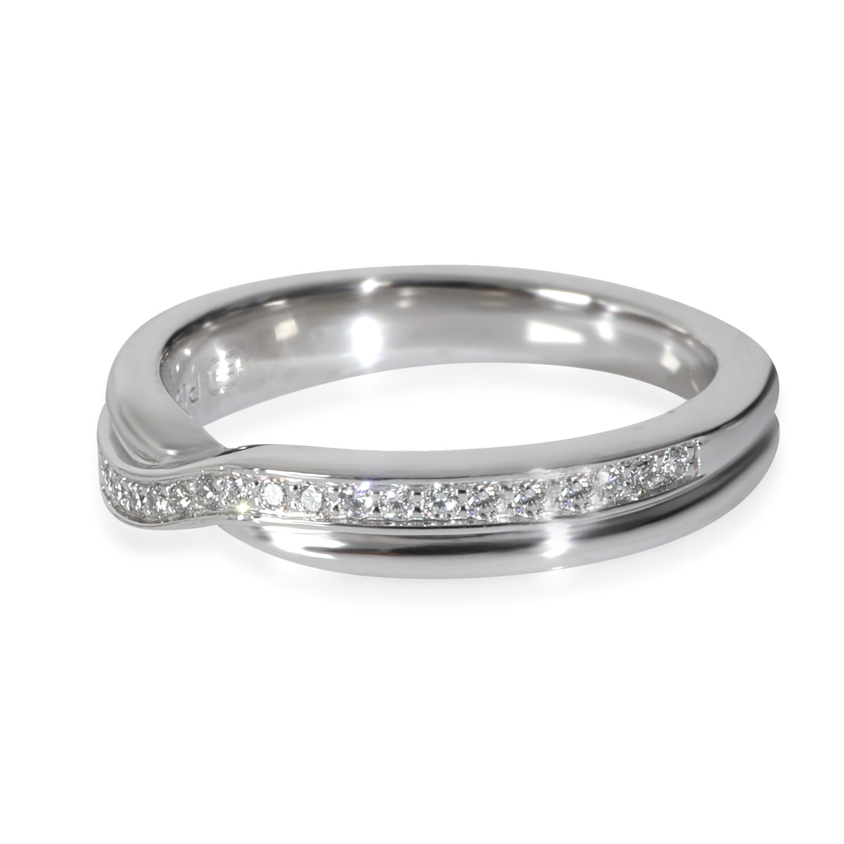 Harry Winston Platinum Diamond Tryst Single Row Pave Diamond Band sv