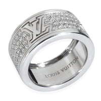 Louis Vuitton White Gold Diamond Les Gastons Large Ring pv