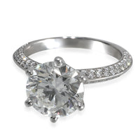 Tiffany & Co. 2.57 ct Round Brilliant Diamond Pave Solitaire Engagement Ring fv