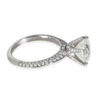 Tiffany & Co. 2.57 ct Round Brilliant Diamond Pave Solitaire Engagement Ring sv