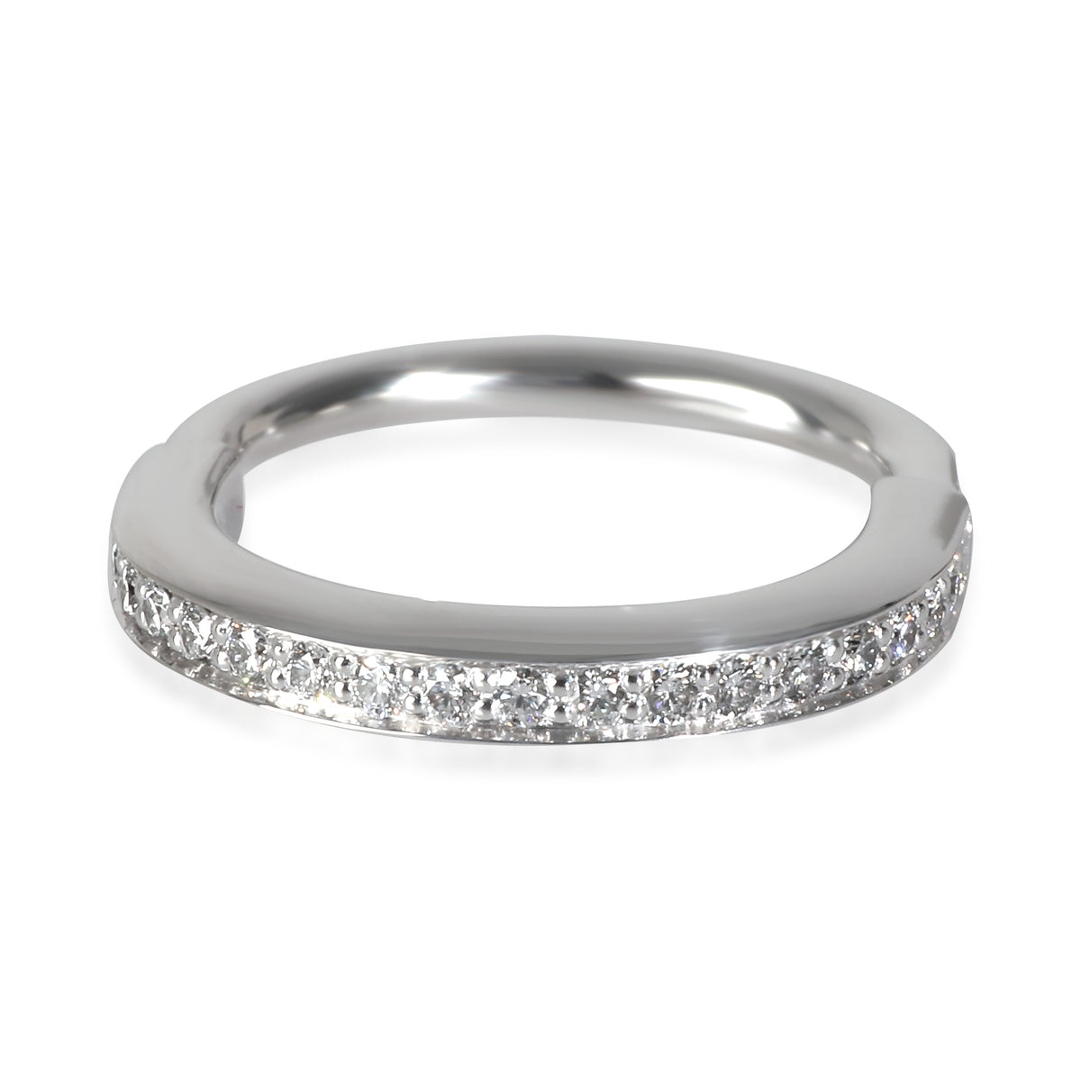 Tiffany & Co. White Gold Diamond Lock Ring fv