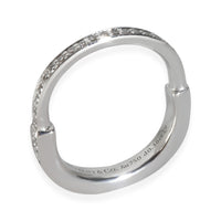 Tiffany & Co. White Gold Diamond Lock Ring pv
